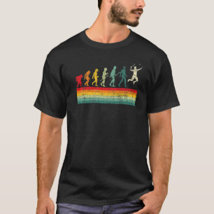 Badminton Evolution  Retro Sports  Shuttlecock T-Shirt