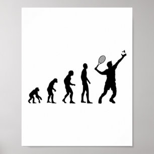 Badminton Evolution Shuttle Funny  Poster