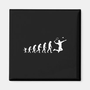 Badminton For Human Evolution Magnet