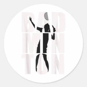 Badminton For Men, Women, Girls, And Boys_1  Classic Round Sticker