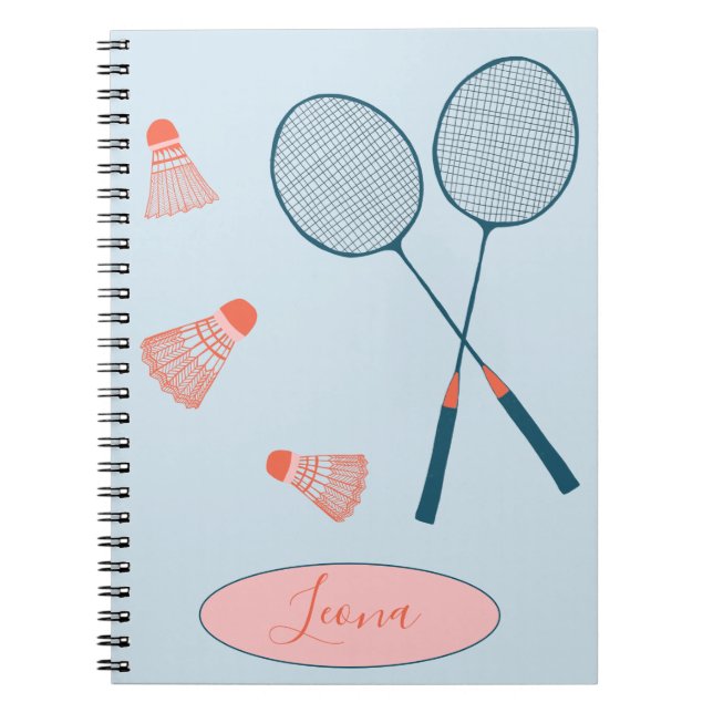 Badminton for two monogram notebook (Front)