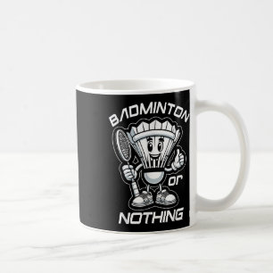 Badminton Forever Cartoon Shuttle And Racket Graph Coffee Mug