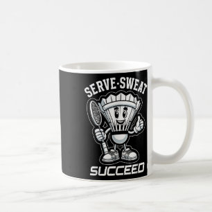 Badminton Forever Cartoon Shuttle And Racket Graph Coffee Mug