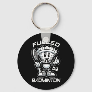 Badminton Forever Cartoon Shuttle And Racket Graph Keychain