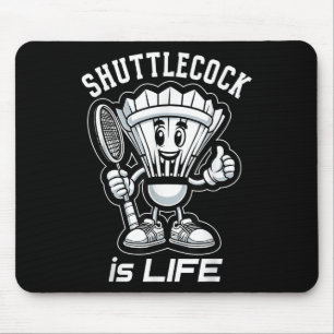 Badminton Forever Cartoon Shuttle And Racket Graph Mouse Pad