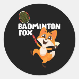 Badminton Fox Classic Round Sticker