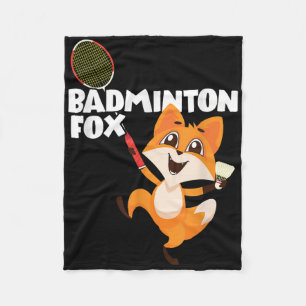 Badminton Fox Fleece Blanket