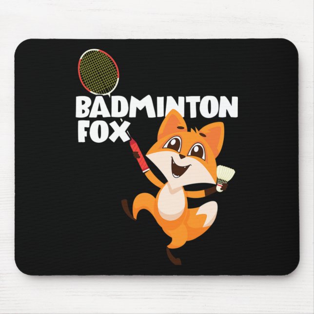 Badminton Fox  Mouse Pad (Front)