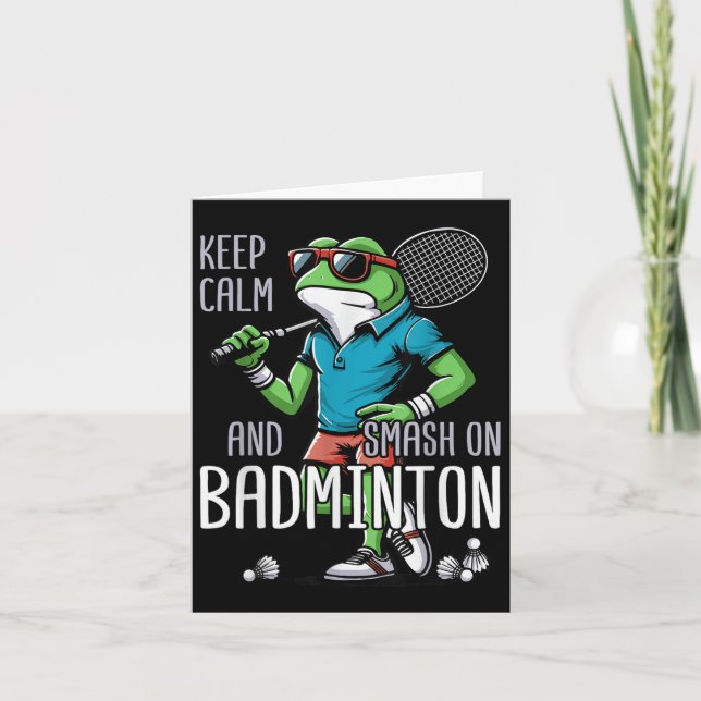 Badminton Frog Shuttle Poona  Card (Front)
