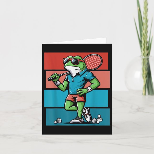 Badminton Frog Shuttle Poona  Card (Front)