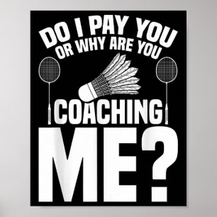 Badminton Game Coaching Shuttle Player Badminton  Poster