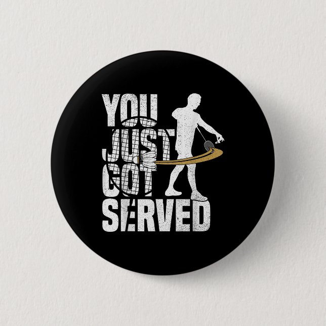 Badminton Game Lover Served Shuttle Player Badmint 2 Inch Round Button (Front)