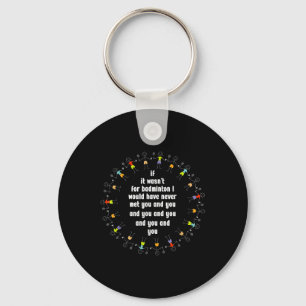 Badminton Game Lover Shuttle Player Badminton Play Keychain