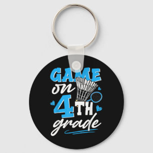 Badminton Game On 4th Grade Boys Girls Back To Sch Keychain