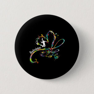 Badminton Game Player Shuttle Player Badminton 2 Inch Round Button