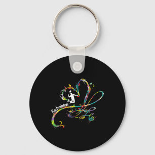 Badminton Game Player Shuttle Player Badminton Keychain