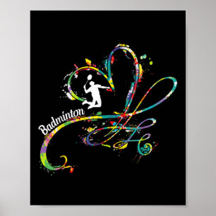 Badminton Game Player Shuttle Player Badminton Poster