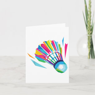 Badminton Game Shuttle Sport Badminton Pop Art  Card