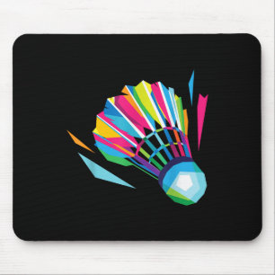 Badminton Game Shuttle Sport Badminton Pop Art Mouse Pad