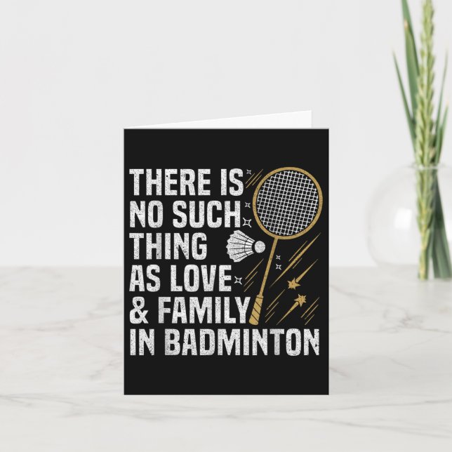 Badminton Game Such Thing Shuttle Badminton Player Card (Front)