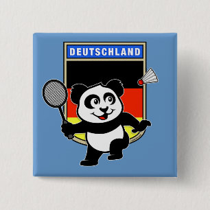Badminton Germany Panda 2 Inch Square Button