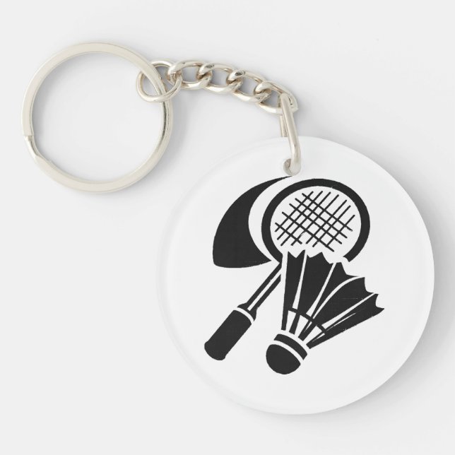 Badminton gift ideas keychain (Front)