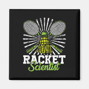 Badminton Gift Shuttle Racket Scientist Badminton  Magnet