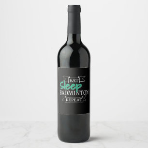 Badminton Gift Wine Label