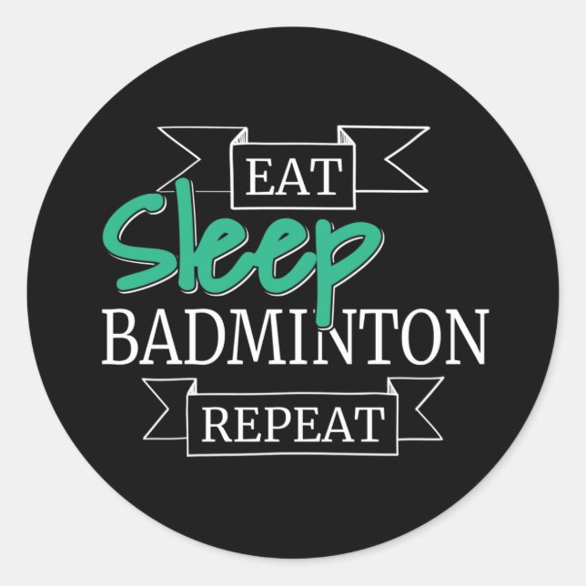 Badminton Gifts Classic Round Sticker (Front)