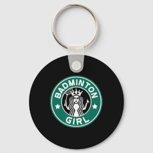 Badminton Girl For Teens On School Team Funny Keychain