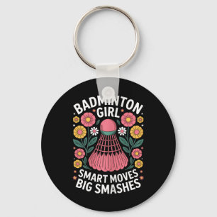 Badminton Girl Shuttle Funny Badminton  Keychain