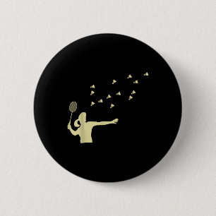 Badminton Girl Shuttle Woman Girl Shuttle Racket  2 Inch Round Button