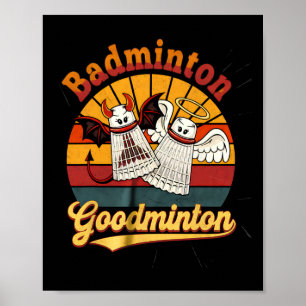 Badminton Goodminton Funny Sports Humour  Poster