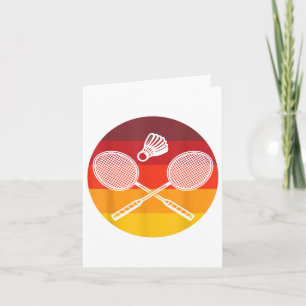 Badminton Graphic Badminton Player Shuttle Sports Card