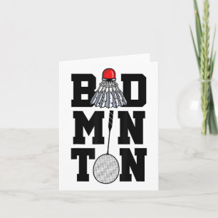 Badminton Graphic Badminton Player Shuttle Sports Card