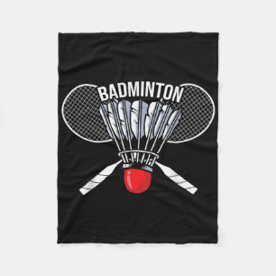 Badminton Graphic Badminton Player Shuttle Sports Fleece Blanket