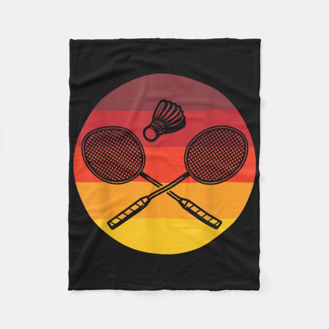 Badminton Graphic Badminton Player Shuttle Sports  Fleece Blanket (Front)