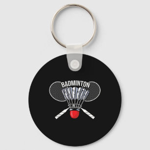 Badminton Graphic Badminton Player Shuttle Sports Keychain