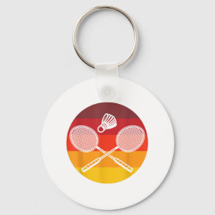 Badminton Graphic Badminton Player Shuttle Sports Keychain