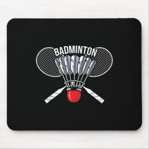 Badminton Graphic Badminton Player Shuttle Sports Mouse Pad