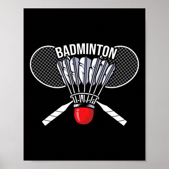 Badminton Graphic Badminton Player Shuttle Sports  Poster (Front)