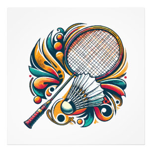 Badminton Graphic Photo Print