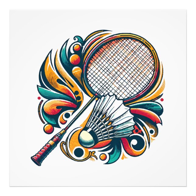 Badminton Graphic Photo Print (Front)