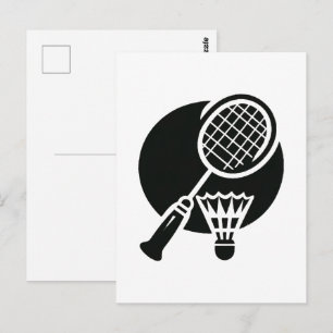 Badminton Graphic Postcard