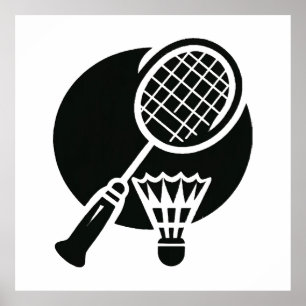 Badminton Graphic Poster