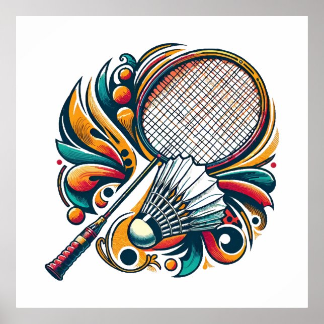 Badminton Graphic Poster (Front)