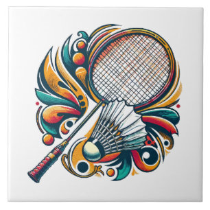 Badminton Graphic Tile