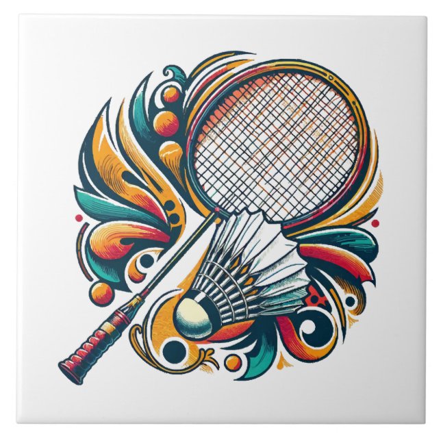 Badminton Graphic Tile (Front)