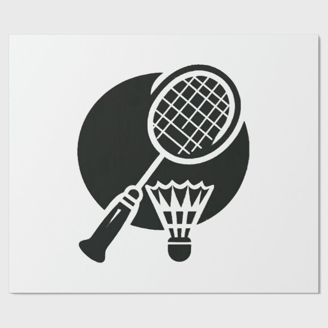 Badminton Graphic Wrapping Paper (Flat)