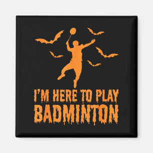 Badminton Halloween Spooky Badminton Magnet
